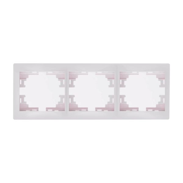 Рамка 3 поста горизонтальная Белый MIRA Lezard 701-0200-148