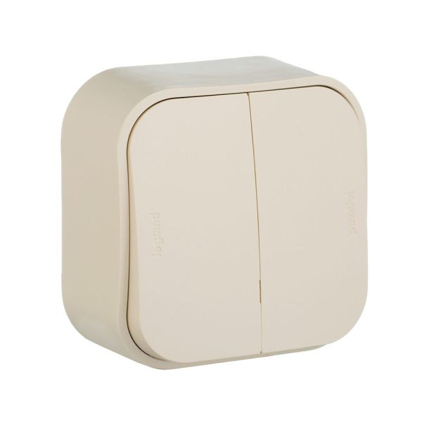 О/У Переключатель 2-клавишный сл.кость Quteo Legrand