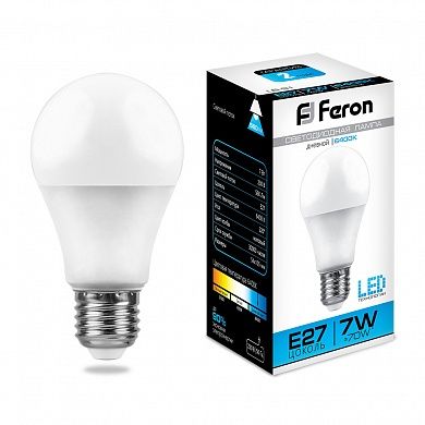 ����� ����� 7W 6400K E27 230V A60 LB-91 LED Feron