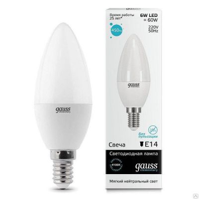 ����� ����� 6W 4100K �14 LED Gauss Elementary 