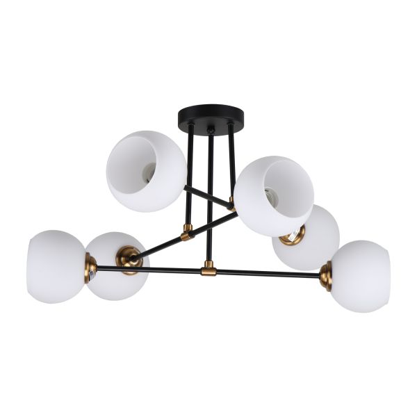 Люстра 20809/6BK+GD WT Эконом Свет