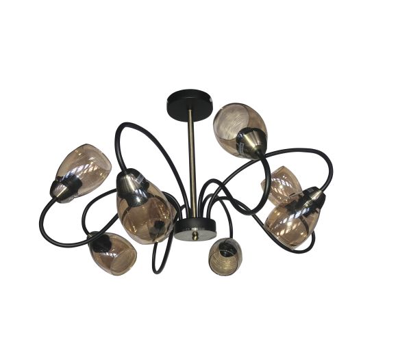 Люстра XA1270B/8 BK+AB Вектор