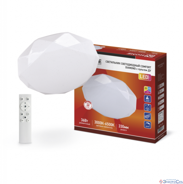 ���������� ��������� LED COMFORT DIAMOND 36�� 230� 3000-6500K ���  IN HOME 