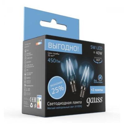 ����� ��� 5W 4100K E27 �������� LED (����� 2��.) Gauss