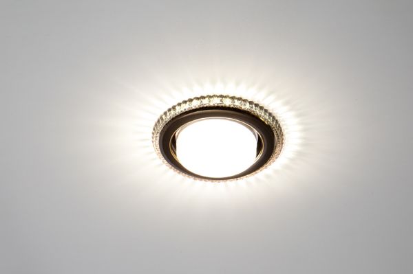 Светильник встраиваемый GX53 CRYSTAL LED 33 BLACK CHROME + LED MaxLight