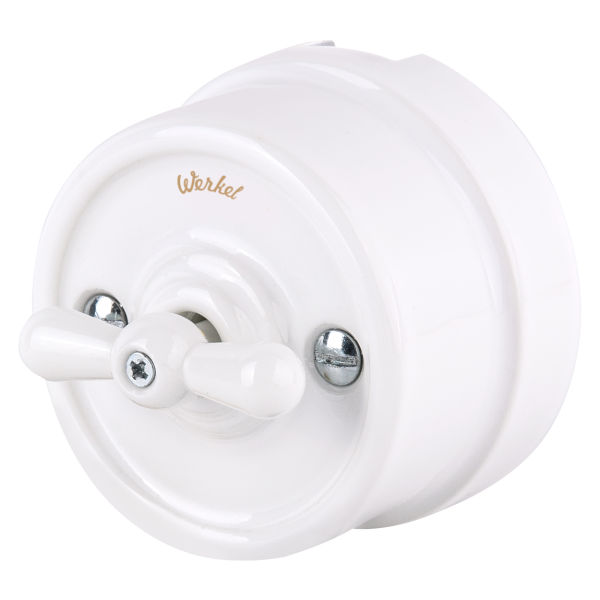 WERKEL РЕТРО белый Переключатель 1-клавишный