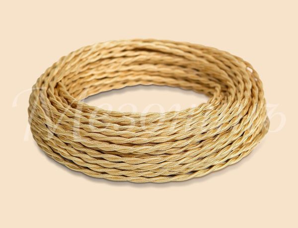 Провод 3х2,5 витой ретро карамель (10м) Мезонинъ ТМ GREENEL