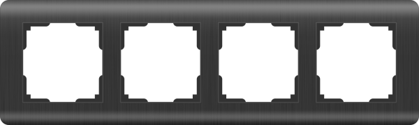 Werkel Stream Графит WL12-Frame-04 Рамка на 4 поста