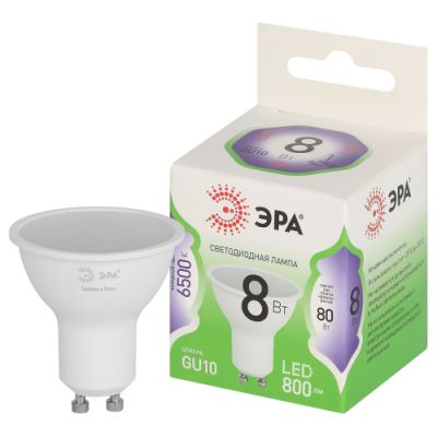�������� LED 8W 6500� GU10 GREEN LINE ���