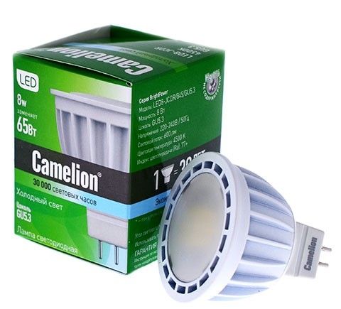 ����� LED 8W 4500K GU10 CAMELION 