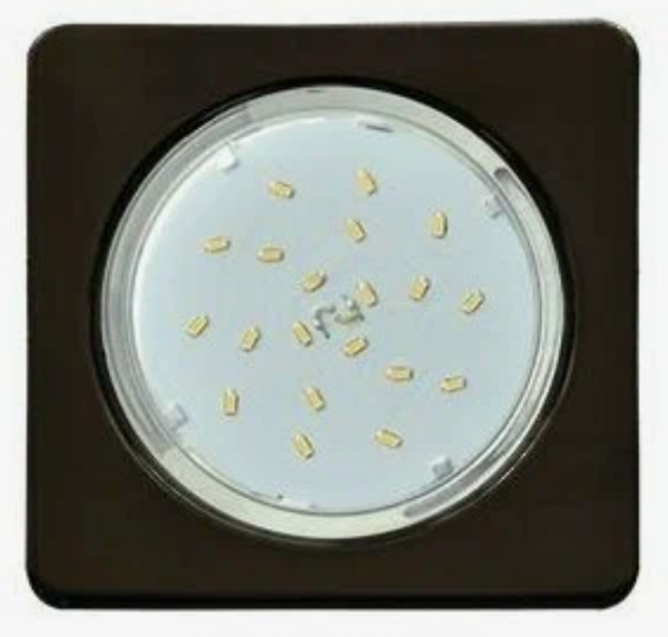 Светильник встраиваемый GX53 H4 черный матовый тонкий выпуклый ECOLA