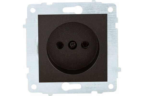 черный металлик Розетка б/з механизм OVIVO