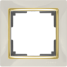 Werkel Snabb Слоновая кость / золото Рамка на 1 пост