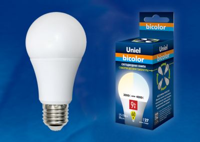 ����� ��� bicolor 9W E27 A60 LED Uniel