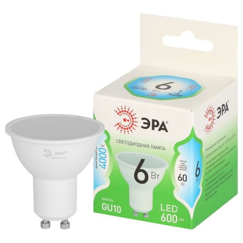 �������� LED 6W 4000� GU10 GREEN LINE ��� 