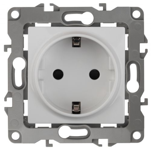 Розетка с/з белый Серия 12 ЭРА 12-2111-01