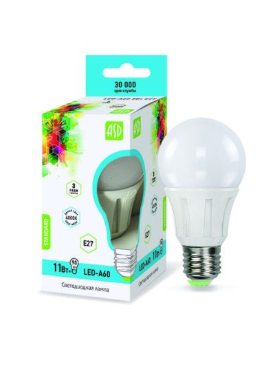 ����� ��� 11W 4000K E27 A60 ASD LED