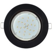 Светильник встраиваемый GX53 LD5310 круг черный хром/черный ECOLA