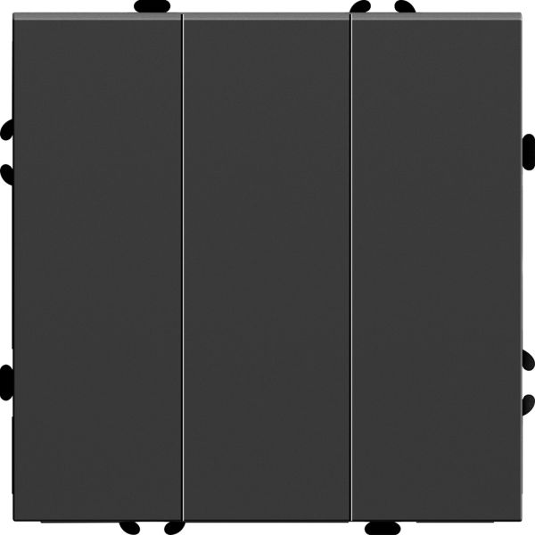 Выключатель 3-клавишный механизм черный уголь ЭМИЛИ STEKKER