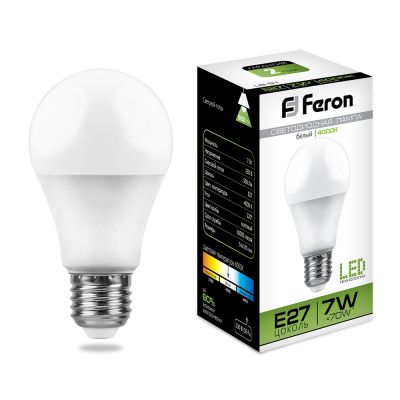 ����� ����� 7W 4000K E27 A60 LB-91 LED Feron