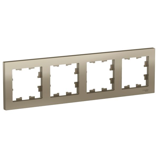 Atlas Design Schneider Electric шампань Рамка 4 поста