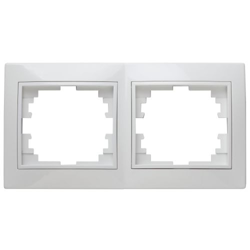 Рамка на 2 поста горизонтальная белый Intro Plano 1-502-01