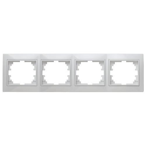 Рамка на 4 поста горизонтальная белый Intro Plano 1-504-01