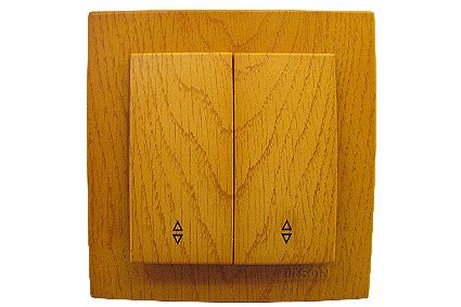 Nilson Touran Дуб Выключатель 2-клавишный проходной 24251009