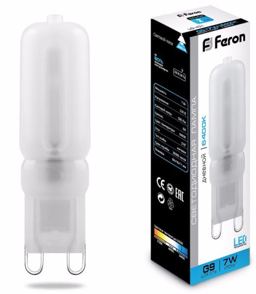 ����� LED 7W 6400K G9 LB-431 Feron