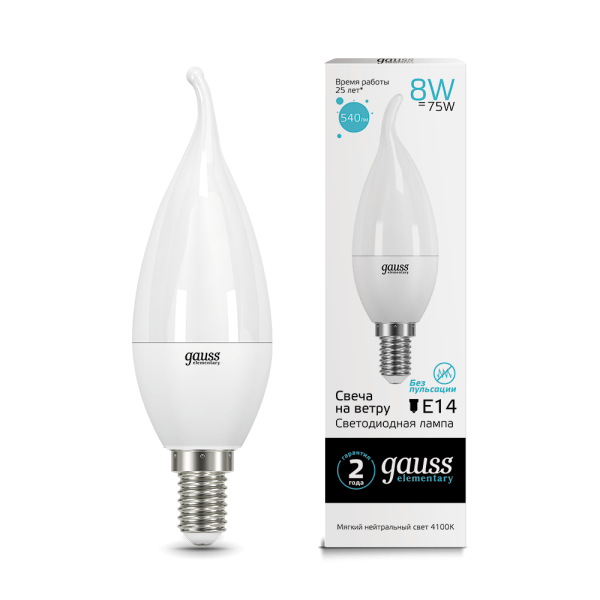 ����� ����� �� ����� 8W 4100K E14 LED Gauss Elementary 