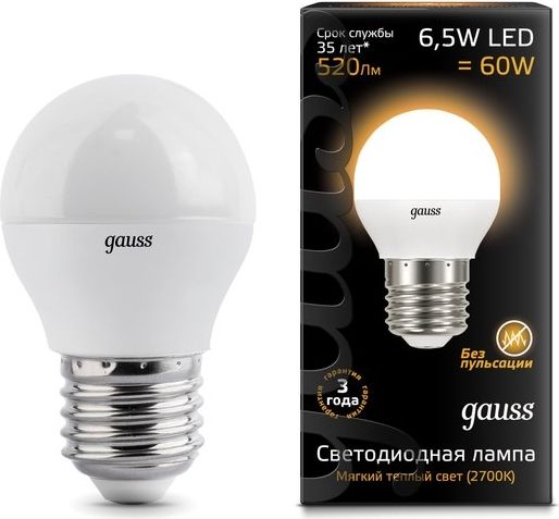 ����� ��� 6.5W 2700K E27 LED Gauss