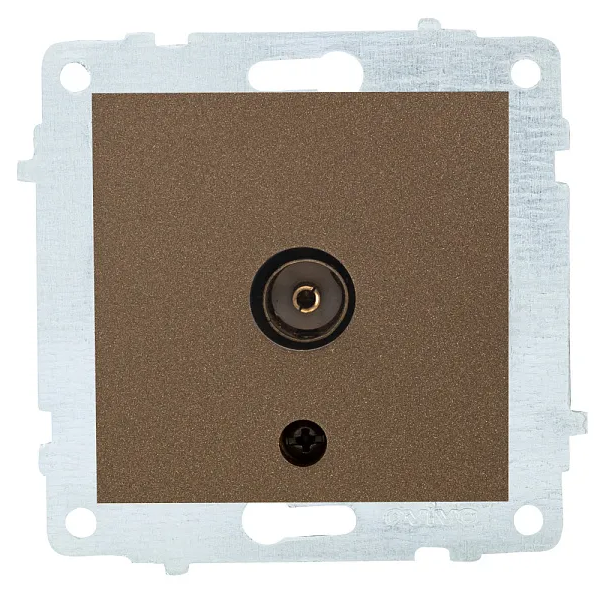 Розетка мокко TV оконечная механизм OVIVO