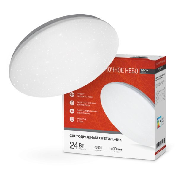 ���������� ��������� LED DECO ������ ���� 24W 4000K ���� IN HOME