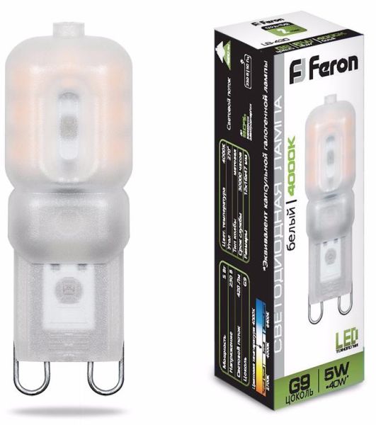 ����� LED 5W 4000K G9 LB-430 Feron