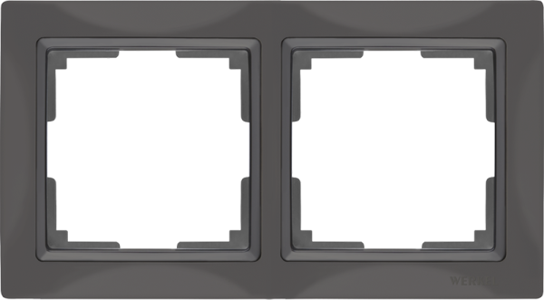 Werkel Snabb Basic Серо-коричневый WL03-Frame-02 Рамка на 2 поста (снят)