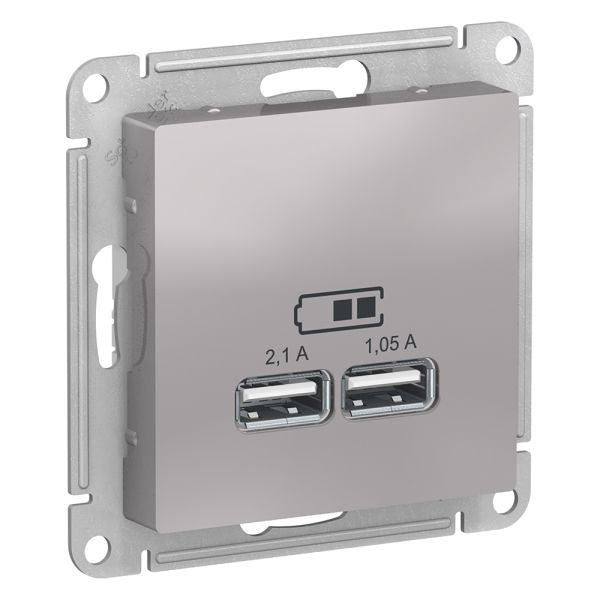Atlas Design Schneider Electric �������� ������� USB 5� 1 ���� x 2,1 � 2 ����� � 1,05 �,�������� 