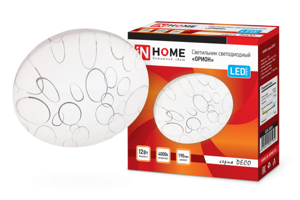 ���������� ��������� LED DECO ����� 12W 4000K D190  ���� IN HOME