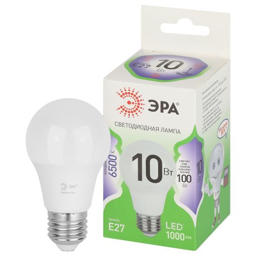 Лампа Груша 10W 6500K E27 A60 GL LED ЭРА