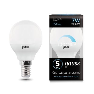 ����� ��� 7W 4100K E14 LED ����������� Gauss 