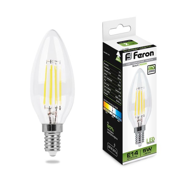 ����� ����� 5W 4000K E14 ����������� �������� LB-68 LED Feron 
