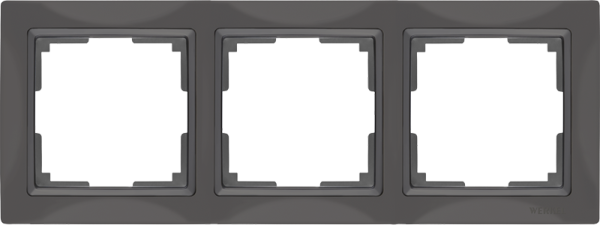 Werkel Snabb Basic Серо-коричневый WL03-Frame-03 Рамка на 3 поста (снят)