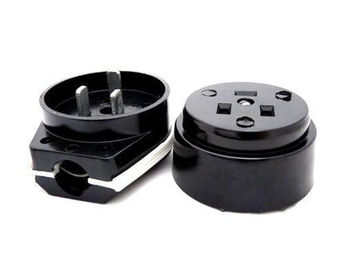 Разъем 2P+E (вилка+розетка) 250В 32А черный РШ-ВШ-32