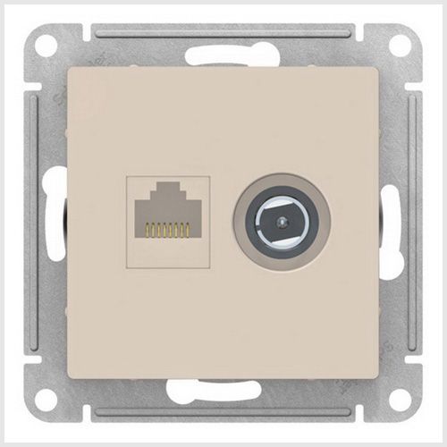 ������� TV+RG45 ������� Atlas Design Schneider Electric