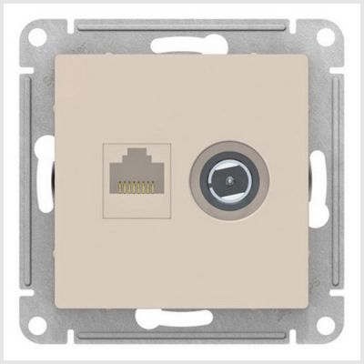 ������� TV+RG45 ������� Atlas Design Schneider Electric