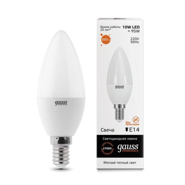 ����� ����� 10W 2700K E14 LED Gauss Elementary 