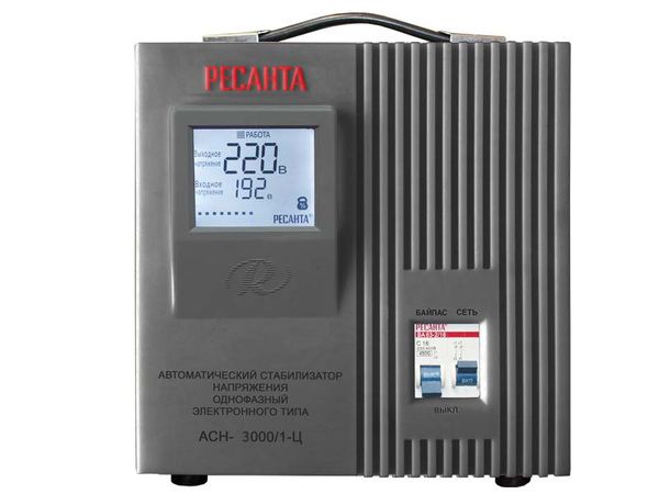 Стабилизатор напряжения 1ф АСН-3000/1-Ц Ресанта