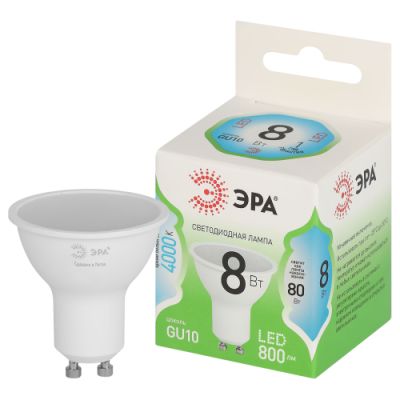 �������� LED 8W 4000� GU10 GREEN LINE ���