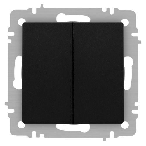 Выключатель 2-х клавишный антрацит Intro Accent 6-104-05