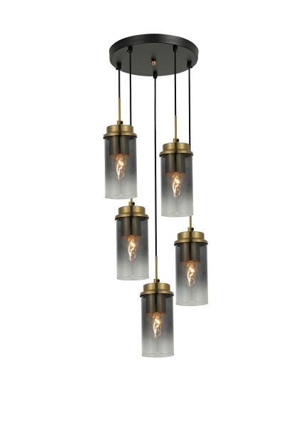 Подвесной светильник 85712/5P COPPER+BLACK Сфера света