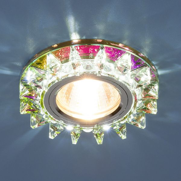 Светильник встраиваемый MR-16 6037 мульти/хром + 3W LED Elektrostandard